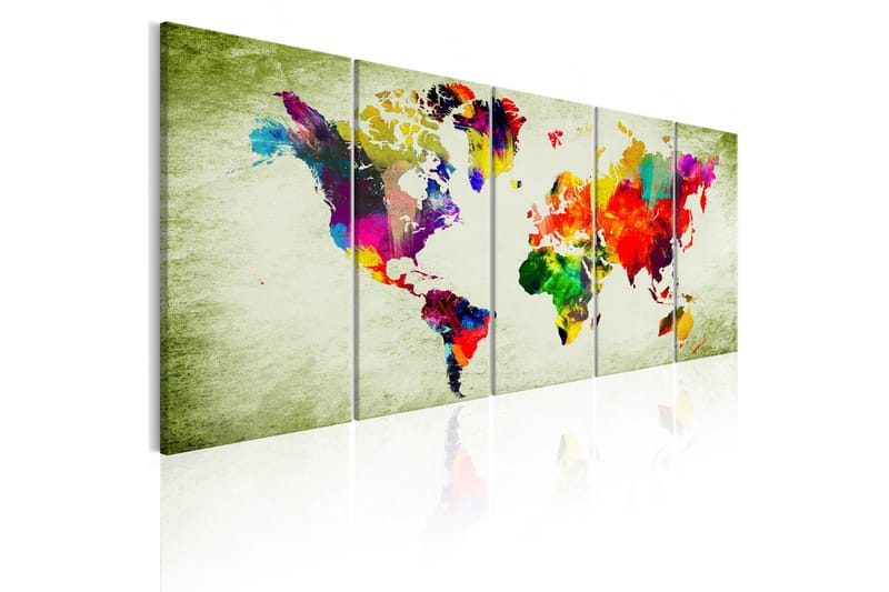 Tavla Colourful Continents 225x90, Artgeist sp. z o. o.