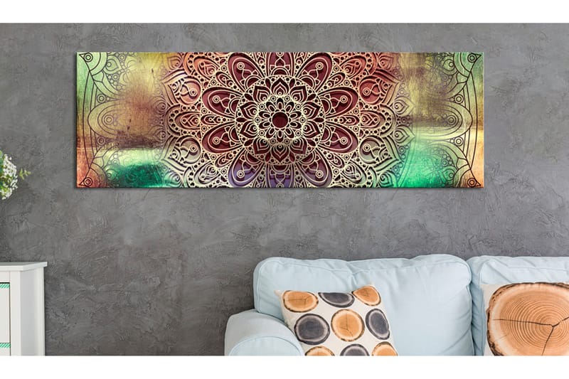 Tavla Colourful Mandala 135x45 - Artgeist sp. z o. o. - Inredning - Tavlor & konst - Canvastavlor