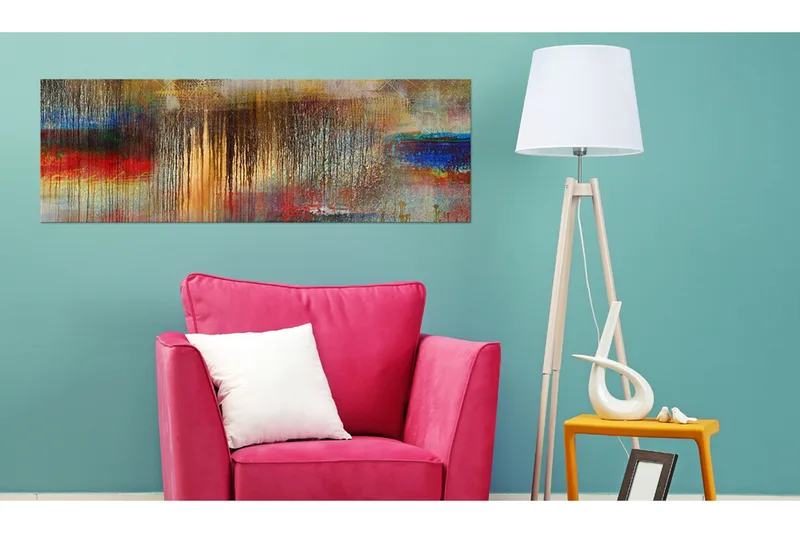 Tavla Colourful Rainstorm 120x40 cm - Inredning - Tavlor & konst - Canvastavlor