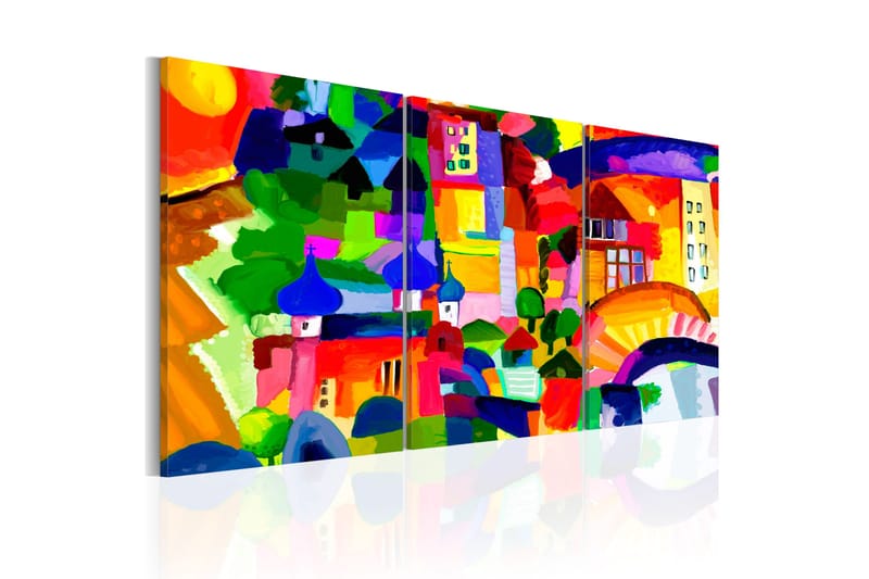 Tavla Colourful Town 120x60 - Artgeist sp. z o. o. - Inredning - Tavlor & konst - Canvastavlor