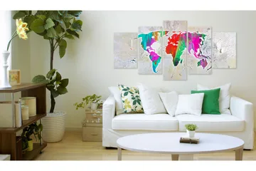 Tavla Colourful Planet 200x100 - Artgeist sp. z o. o. - Inredning - Tavlor & konst - Canvastavlor