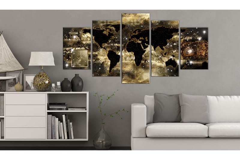 Tavla Continents Of Bronze 200x100 - Artgeist sp. z o. o. - Inredning - Tavlor & konst - Canvastavlor