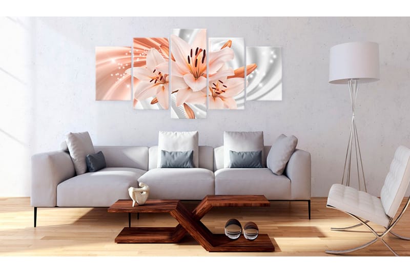 Tavla Coral Lilies 200x100 - Artgeist sp. z o. o. - Inredning - Tavlor & konst - Canvastavlor