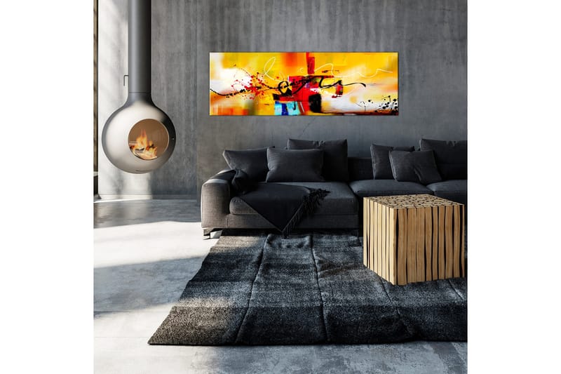Tavla Crazy Serpentines 1 Part Orange Narrow 150x50 - Artgeist sp. z o. o. - Inredning - Tavlor & konst - Canvastavlor