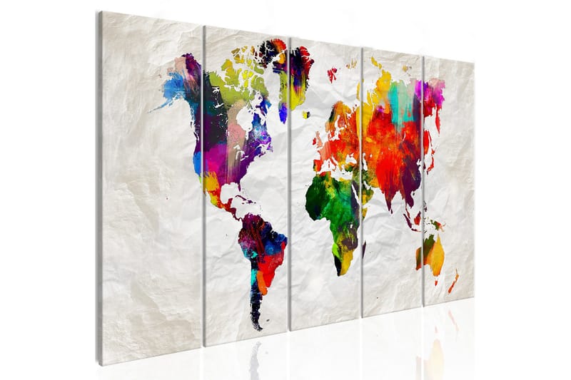 Tavla Crumpled Map 200x80 - Artgeist sp. z o. o. - Inredning - Tavlor & konst - Canvastavlor