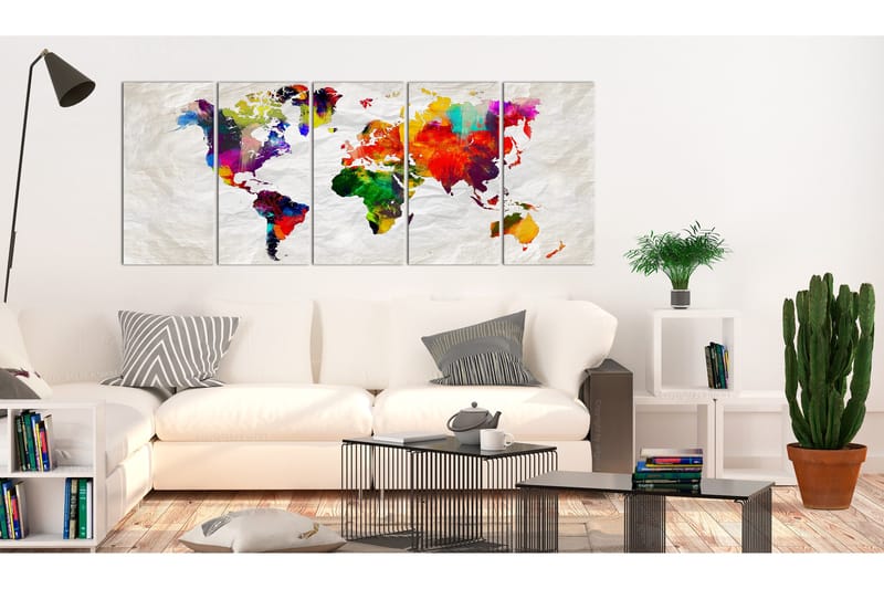 Tavla Crumpled Map 200x80, Artgeist sp. z o. o.
