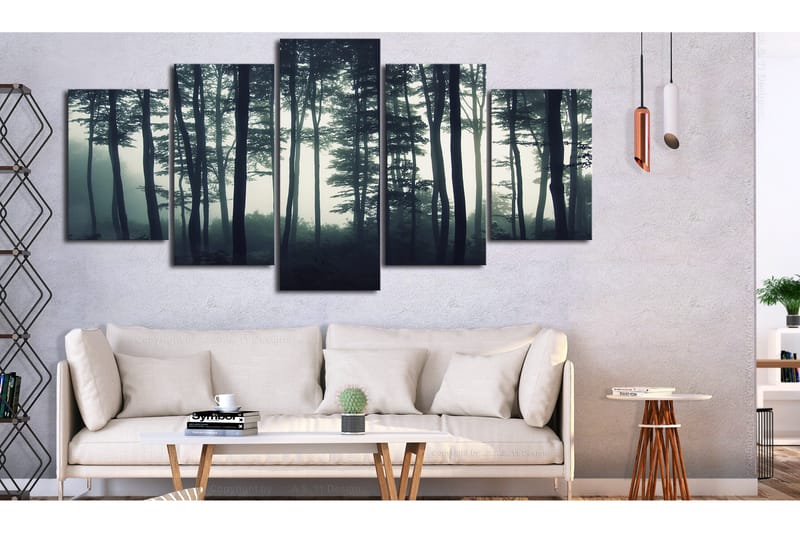 Tavla Dark Forest 5 Parts Wide 100x50 - Artgeist sp. z o. o. - Inredning - Tavlor & konst - Canvastavlor