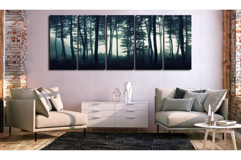 Tavla Dark Forest 5 Parts Narrow 200x80 - Artgeist sp. z o. o. - Inredning - Tavlor & konst - Canvastavlor