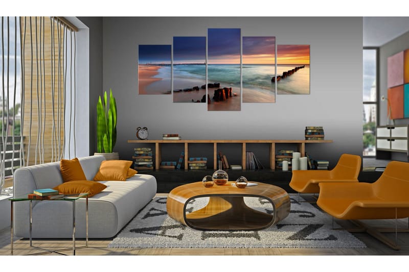 Tavla Dawn By The Sea 200x100 - Artgeist sp. z o. o. - Inredning - Tavlor & konst - Canvastavlor