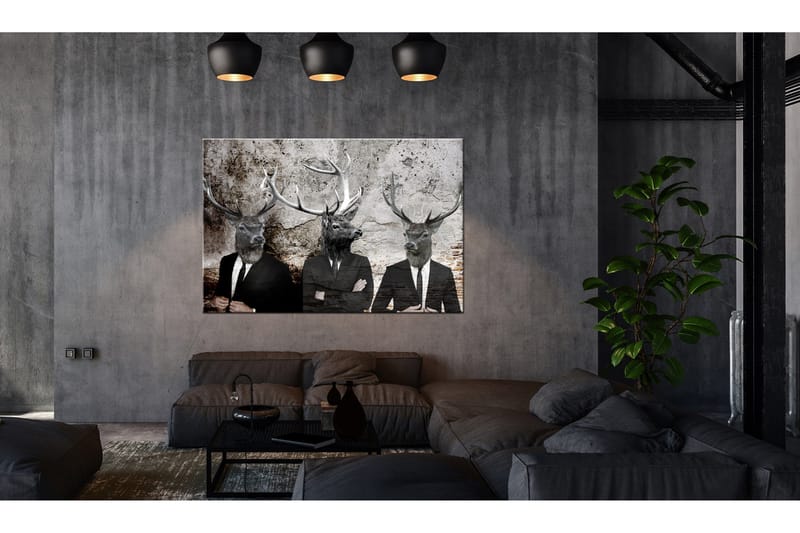 Tavla Deer in Suits 90x60, Artgeist sp. z o. o.