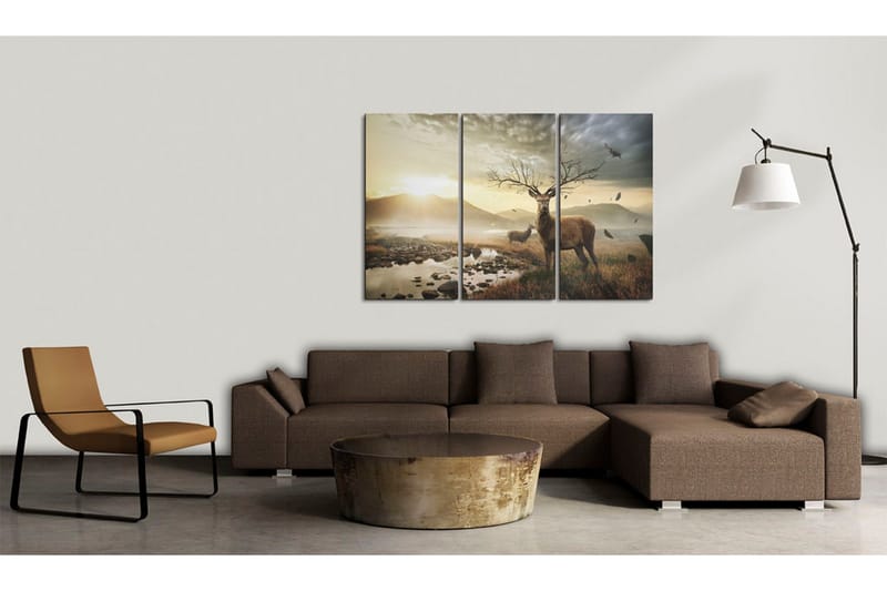 Tavla Deer With A Tree-Like Antlers 60x40 - Artgeist sp. z o. o. - Inredning - Tavlor & konst - Canvastavlor
