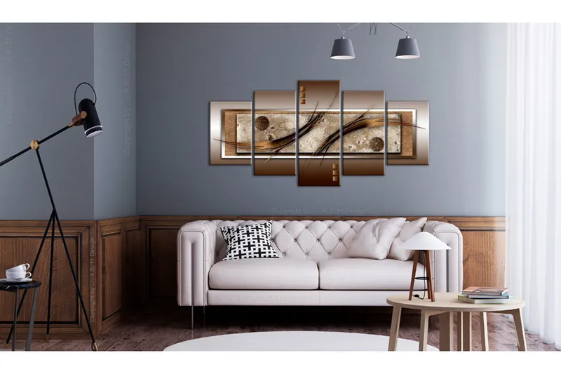 Tavla Delicate Shapes And Warm Colors 100x50 - Artgeist sp. z o. o. - Inredning - Tavlor & konst - Canvastavlor