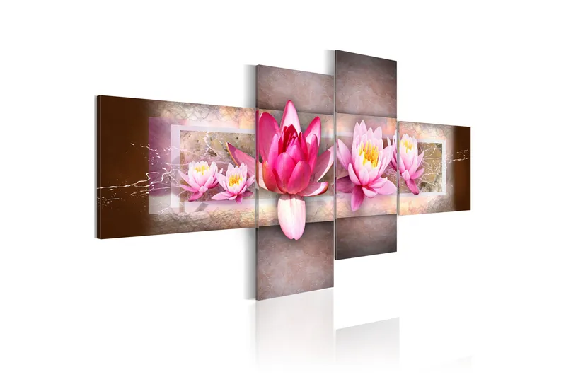 Tavla Delicate Water Lilies 100x45, Artgeist sp. z o. o.
