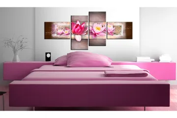 Tavla Delicate Water Lilies 100x45 - Artgeist sp. z o. o. - Inredning - Tavlor & konst - Canvastavlor