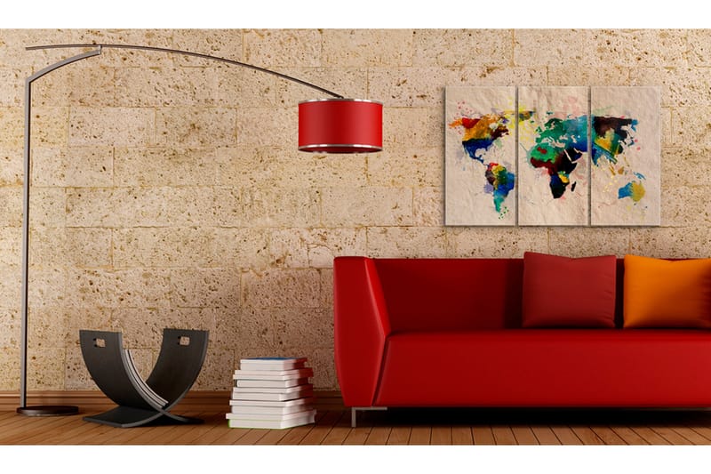 Tavla Den värld av färger triptyk 90x60 - Artgeist sp. z o. o. - Inredning - Tavlor & konst - Canvastavlor