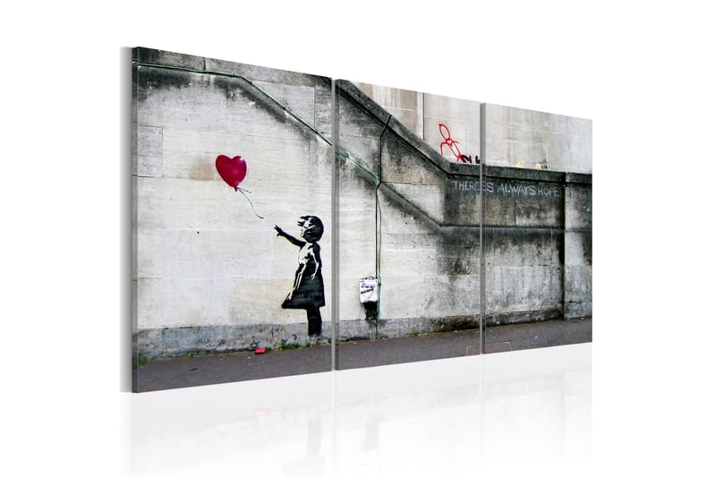 Tavla Det Finns Alltid Hopp Banksy Triptych 120x60 - Artgeist sp. z o. o. - Canvastavlor