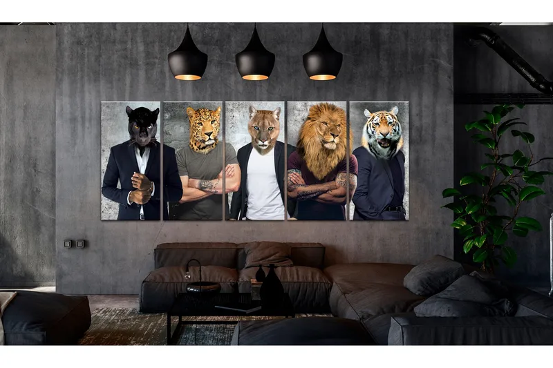 Tavla Different Faces 200x80 - Artgeist sp. z o. o. - Inredning - Tavlor & konst - Canvastavlor