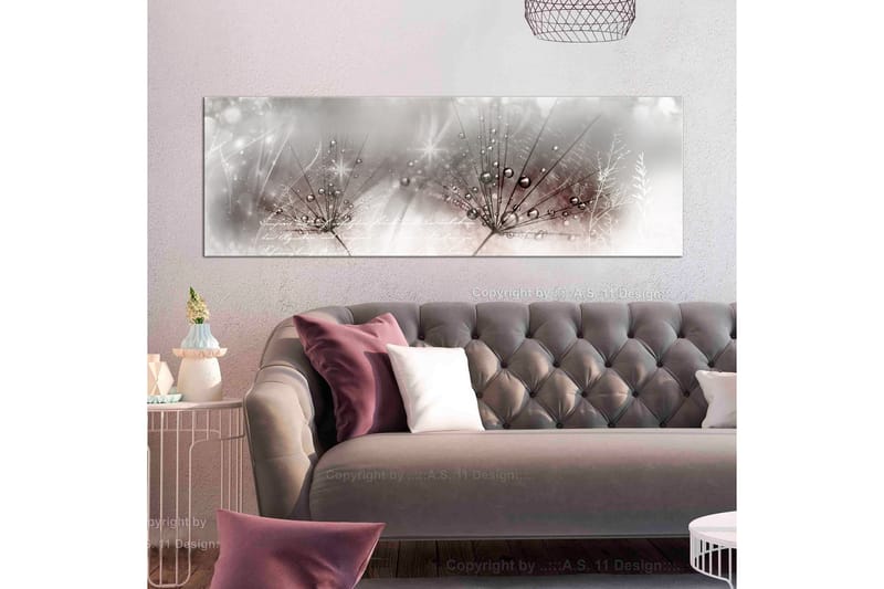 Tavla Drops Of Dew 1 Part Pink Narrow 120x40 - Artgeist sp. z o. o. - Inredning - Tavlor & konst - Canvastavlor