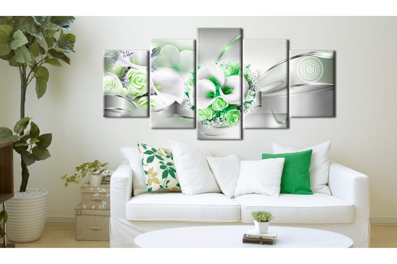 Tavla Emerald Bouquet 200x100 - Artgeist sp. z o. o. - Inredning - Tavlor & konst - Canvastavlor