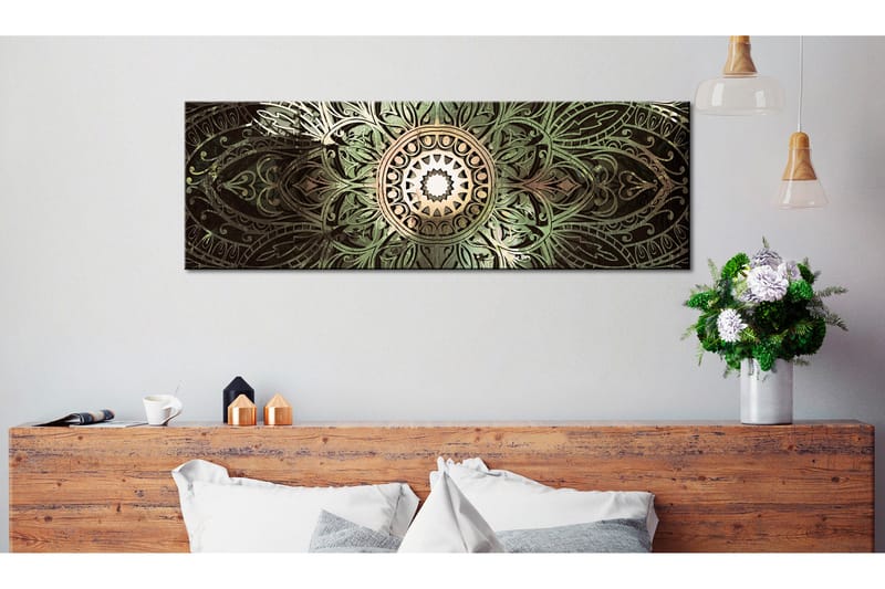 Tavla Emerald Mandala 150x50 - Artgeist sp. z o. o. - Inredning - Tavlor & konst - Canvastavlor