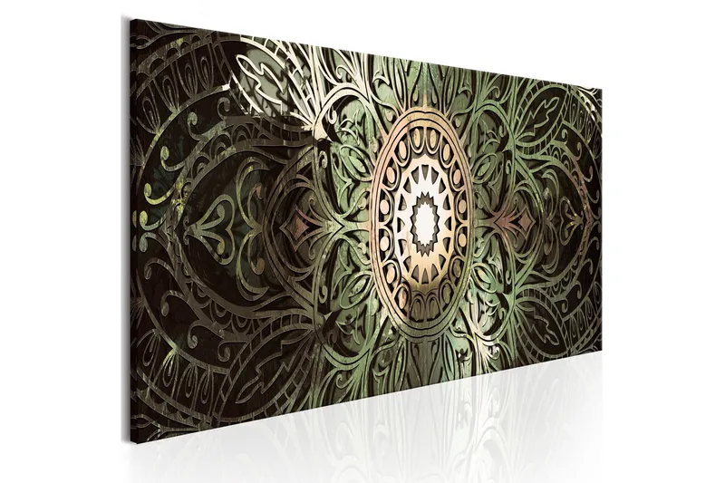 Tavla Emerald Mandala 150x50, Artgeist sp. z o. o.