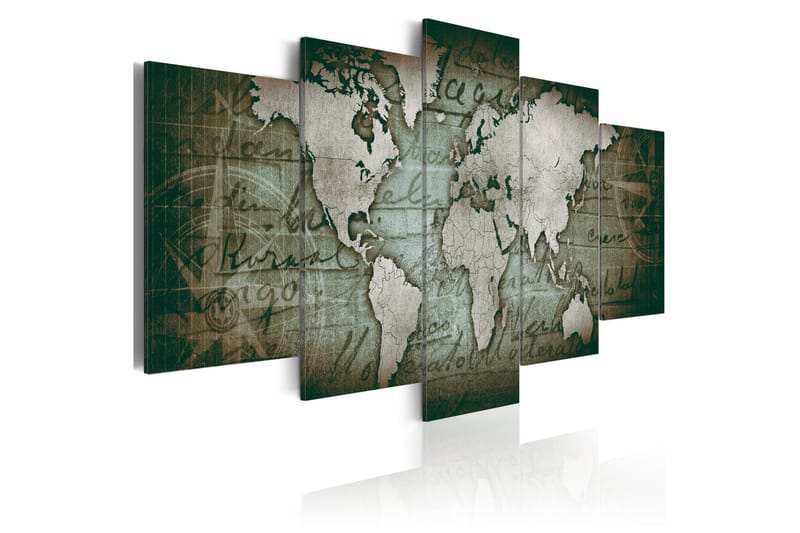 Tavla Emerald Map 200x100, Artgeist sp. z o. o.