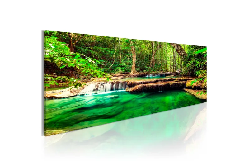 Tavla Emerald Waterfall 120x40, Artgeist sp. z o. o.
