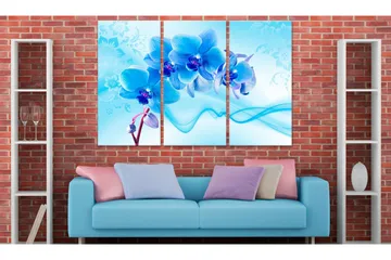 Tavla Ethereal Orchid Blue 120x80 - Artgeist sp. z o. o. - Inredning - Tavlor & konst - Canvastavlor