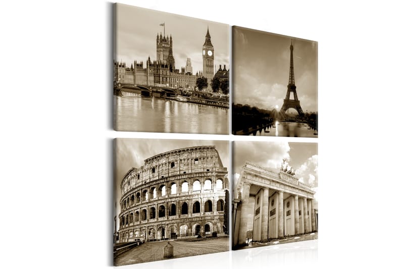 Tavla European Capitals 40x40 - Artgeist sp. z o. o. - Inredning - Tavlor & konst - Canvastavlor