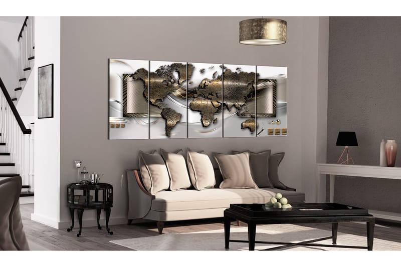 Tavla Exclusive Map 225x90 - Artgeist sp. z o. o. - Inredning - Tavlor & konst - Canvastavlor