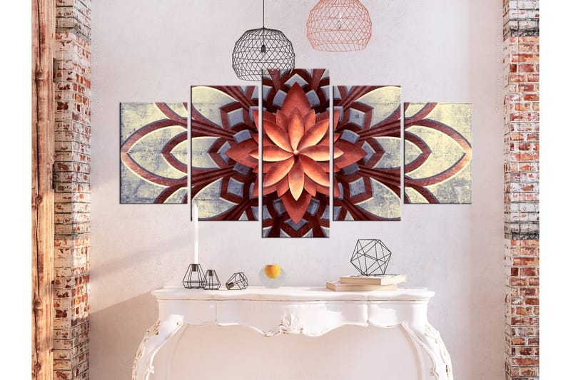 Tavla Fan 5 Parts Wide 100x50 - Artgeist sp. z o. o. - Inredning - Tavlor & konst - Canvastavlor