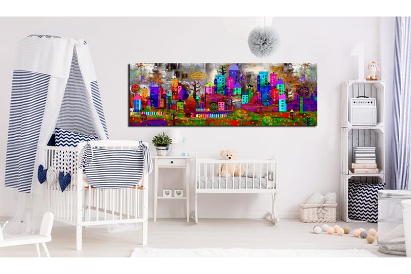Tavla Fantasy City 135x45 - Artgeist sp. z o. o. - Inredning - Tavlor & konst - Canvastavlor