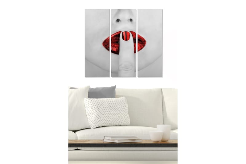 Tavla Fashion 3-pack Flerfärgad - 20x50 cm - Inredning - Tavlor & konst - Canvastavlor