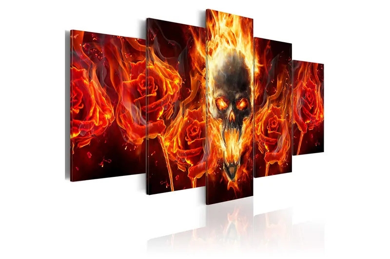 Tavla Fiery Skull 200x100, Artgeist sp. z o. o.