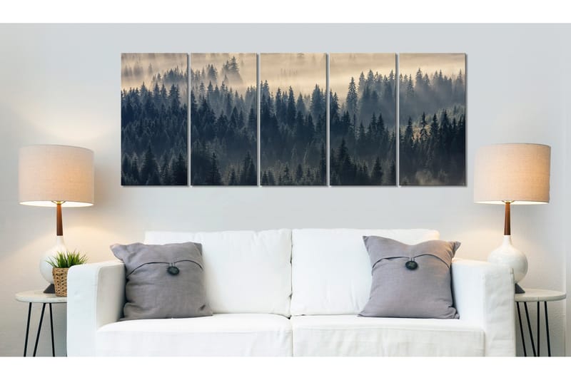 Tavla Fir In The Fog 200x80 - Artgeist sp. z o. o. - Inredning - Tavlor & konst - Canvastavlor