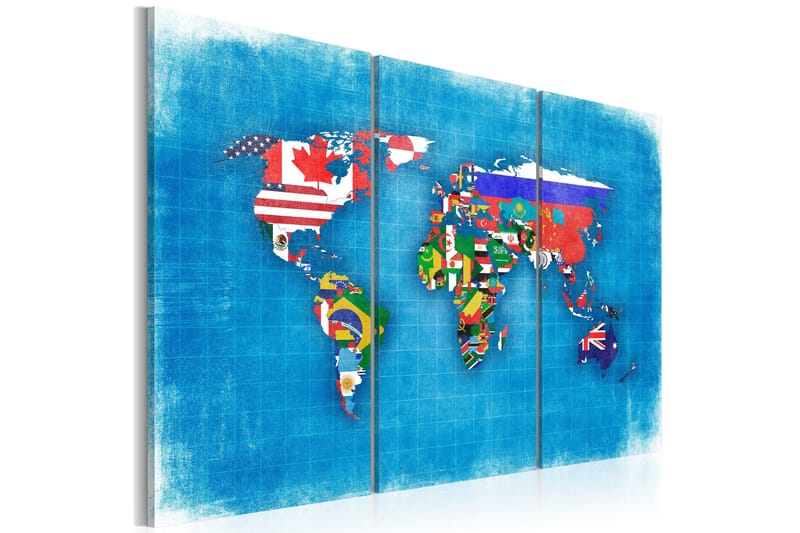 Tavla Flags Of The World Triptych 120x80, Artgeist sp. z o. o.