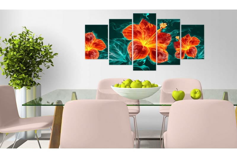 Tavla Flaming Lily 100x50 - Artgeist sp. z o. o. - Inredning - Tavlor & konst - Canvastavlor