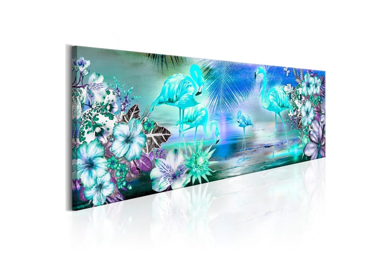 Tavla Flamingoes By Night 150x50, Artgeist sp. z o. o.
