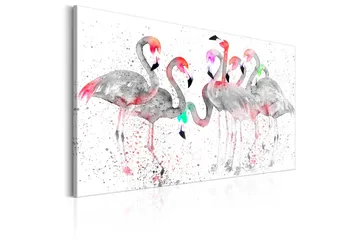 Tavla Flamingoes Dance 120x80 - Artgeist sp. z o. o. - Inredning - Tavlor & konst - Canvastavlor