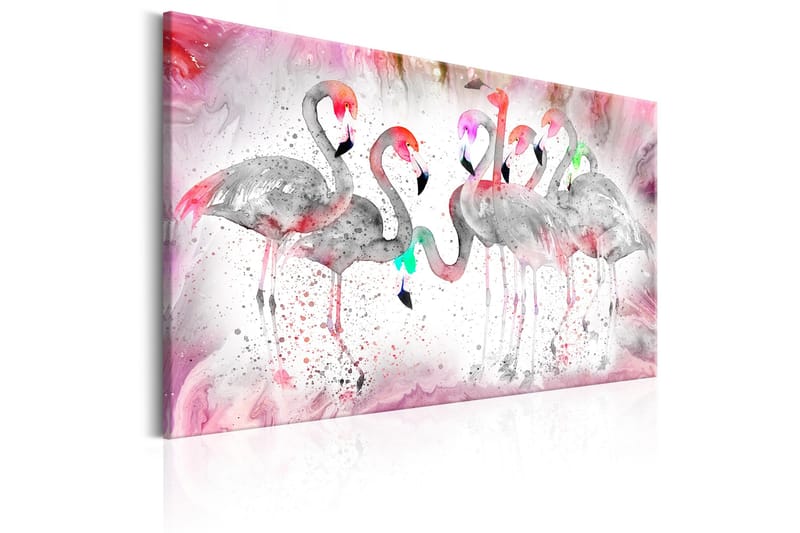 Tavla Flamingoes Family 120x80 - Artgeist sp. z o. o. - Inredning - Tavlor & konst - Canvastavlor