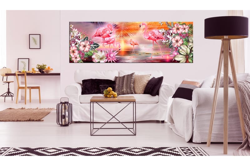 Tavla Flamingoes Land 120x40 - Artgeist sp. z o. o. - Inredning - Tavlor & konst - Canvastavlor