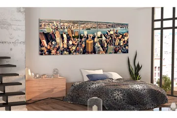 Tavla Flight Over New York 200x80 - Artgeist sp. z o. o. - Inredning - Tavlor & konst - Canvastavlor