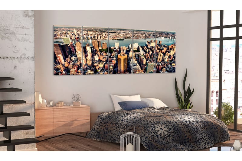 Tavla Flight Over New York 225x90 - Artgeist sp. z o. o. - Inredning - Tavlor & konst - Canvastavlor