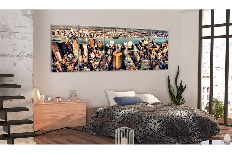 Tavla Flight Over New York 225x90 - Artgeist sp. z o. o. - Inredning - Tavlor & konst - Canvastavlor
