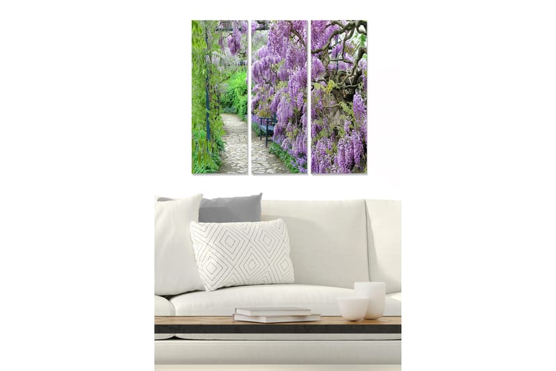 Tavla Floral 3-pack Flerfärgad - 20x50 cm - Inredning - Tavlor & konst - Canvastavlor