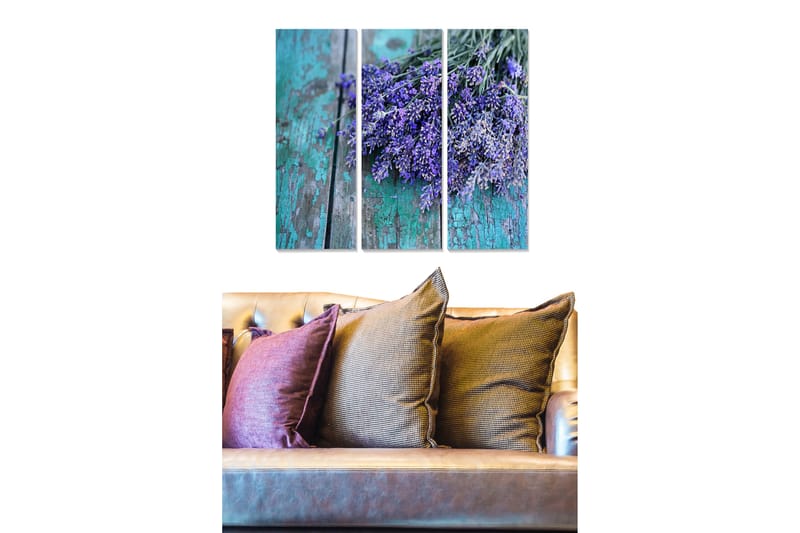 Tavla Floral 3-pack Flerfärgad - 20x50 cm - Inredning - Tavlor & konst - Canvastavlor