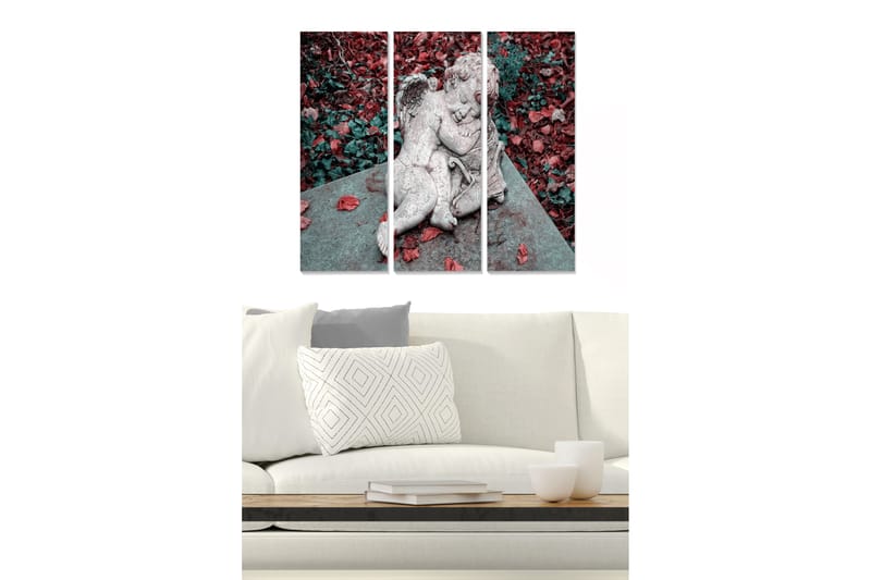 Tavla Floral 3-pack Flerfärgad - 20x50 cm - Inredning - Tavlor & konst - Canvastavlor
