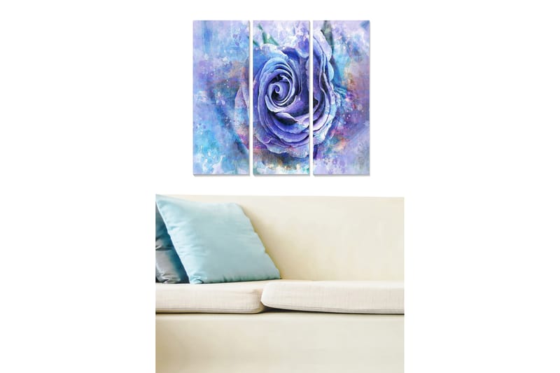Tavla Floral 3-pack Flerfärgad - 20x50 cm - Inredning - Tavlor & konst - Canvastavlor