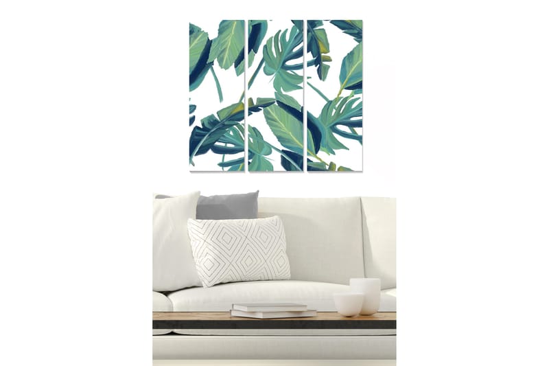 Tavla Floral 3-pack Flerfärgad, 20x50 cm