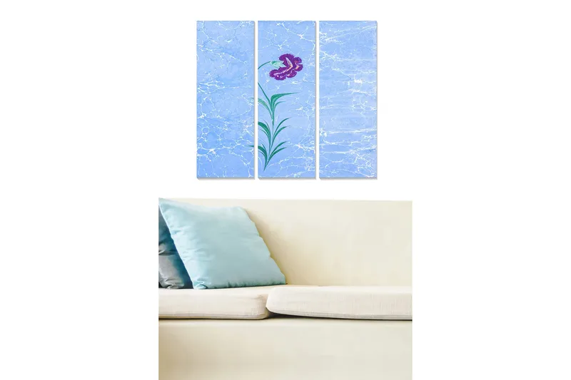 Tavla Floral 3-pack Flerfärgad, 20x50 cm